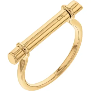 Calvin Klein Minimalista aranyozott gyűrű Elongated Linear 35000024 56 mm #1558006