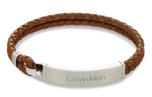 Calvin Klein Stílusos bőr karkötő férfiaknak Iconic 35000405 #1073806