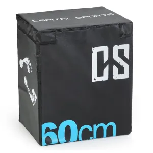 Capital Sports Rooksy Soft Jump Box, Plyo Box, 60x50x30 cm, fekete