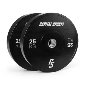 Capital Sports Elongate 2020, tárcsák, 2 x 25 kg, kemény gumi, 50,4 mm