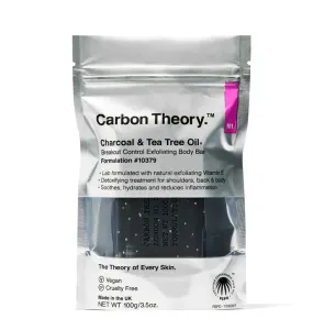 Carbon Theory Hámlasztó testszappan Charcoal & Tea Tree Oil Breakout Control (Exfoliating Body Bar) 100 g