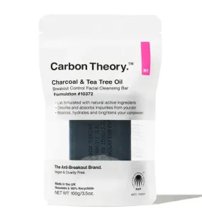 Carbon Theory Tisztító arcszappan Charcoal & Tea Tree Oil Breakout Control (Facial Cleansing Bar) 100 g