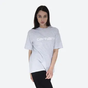 Carhartt WIP W' S/S Script T-Shirt I029076 ASH HEATHER/WHITE #563467