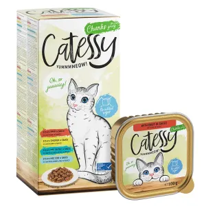 32x100g Catessy falatok szószban vegyes csomag nedves macskatáp