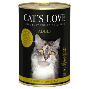 12x400g Cat's Love Borjú & pulyka nedves macskatáp