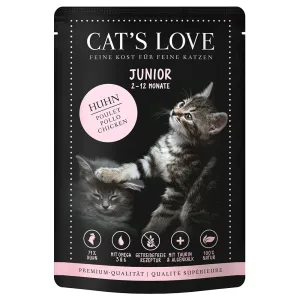 12x85g Cat's Love Junior csirke nedves macskatáp