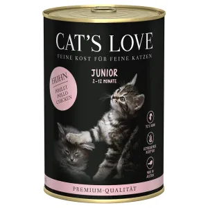 6x400g Cat's Love Junior csirke nedves macskatáp
