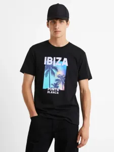 Celio Cesouth Ibiza Póló Fekete #207070