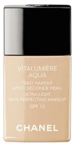 Chanel Világosító hidratáló smink Vitalumiere Aqua SPF 15 (Ultra-Light Skin Perfecting Makeup) 30 ml 10 Beige