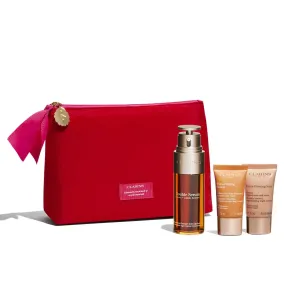 Clarins Bőrápoló ajándékkészlet kozmetikai táskával Double Serum & Extra Firming