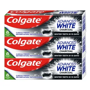 Colgate Fehérítő fogkrém Advanced White Charcoal 3 x 75 ml
