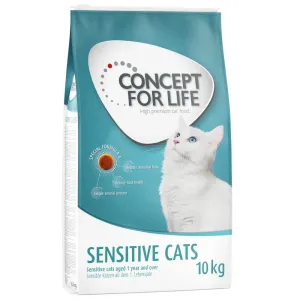 10kg Concept for Life Sensitive Cats száraz macskatáp 15% kedvezménnyel