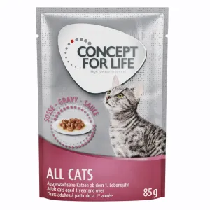 12x85g Concept for Life All Cats szószban-  száraztáphoz kiegészítés