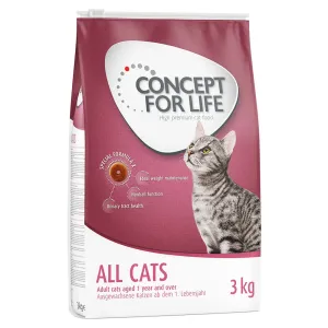 3kg Concept for Life All Cats száraz macskatáp 15% árengedménnyel