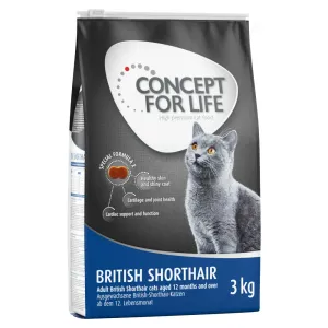 3x3kg Concept for Life British Shorthair száraz macskatáp