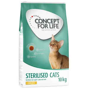 400g Concept for Life Sterilised Cats csirke száraz macskatáp- javított receptúra!