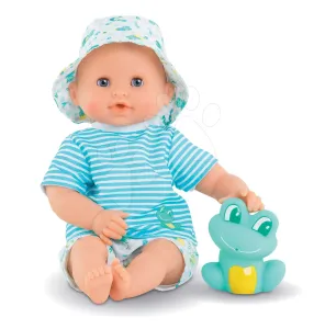 Játékbaba fürdéshez Baby Bath Marin Mon Premiere Corolle kék pislogó szemekkel és békával 30 cm 18 hó-tól
