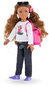 Játékbaba Mélody Shopping Set Corolle Girls hosszú barna haj 28 cm 6 kiegészítő 4 évtől