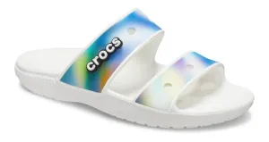 Crocs Classic Soliarized női papucs - fehér/mintás