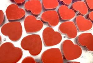 Piros csokoládé szív 720g/közel 240 db - 3,5 cm -