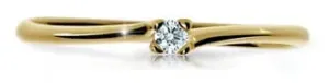 Cutie Diamonds Csillogó sárga arany gyűrű gyémánttal DZ6733-2948-00-X-1 49 mm