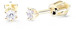 Cutie Diamonds Gyengéd bedugós sárga arany fülbevaló gyémánttal DZ8020-30-00-X-1