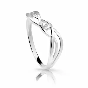 Cutie Diamonds Gyengéd fehér arany gyűrű gyémánttal DZ6712-1843-00-X-2 48 mm #1512876