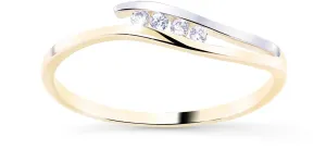 Cutie Diamonds Gyönyörű kétszínű arany gyűrű gyémántokkal DZ8026-00-X-1 52 mm