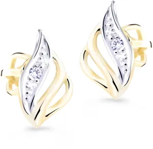 Cutie Diamonds Luxus bicolor arany briliáns fülbevalók DZ8024-30-00-X-R1