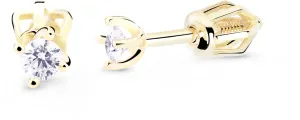 Cutie Diamonds Minimalista bedugós sárga arany fülbevalók gyémántokkal DZ8014-30-00-X-1