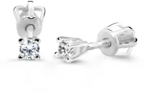 Cutie Diamonds Minimalist fehér arany fülbevalók gyémántokkalDZ60129-30-00-X-2