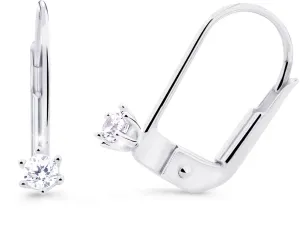 Cutie Diamonds Minimalist fehér arany fülbevalók gyémántokkalDZ8020-55-00-X-2