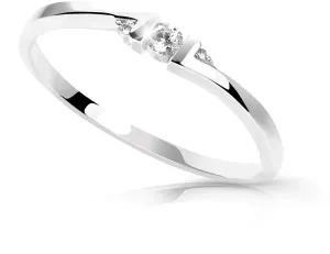Cutie Diamonds Minimalistfehér arany gyűrű gyémántokkal DZ6714-3053-00-X-2 51 mm