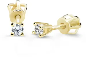 Cutie Diamonds Minimalistsárga arany fülbevalók gyémántokkalDZ60129-30-00-X-1