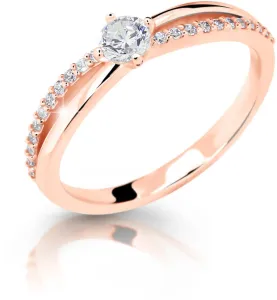 Cutie Jewellery Csodálatos csillogó rózsaszín arany gyűrű Z6728–2837-10-X-4 50 mm