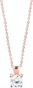 Cutie Jewellery Gyengéd rózsaszín arany medál színtiszta cirkóniummal Z8010-40-10-X-4