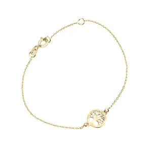 Cutie Jewellery Sárga arany karkötő Életfa Z5030-60-X-1 #1565885