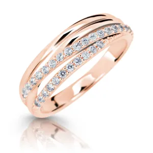 Cutie Jewellery Z6716-3352-10-X-4 lenyűgözően csillogó rózsaszín arany gyűrű 53 mm