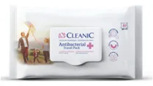 Cleanic antibakteriális nedvesített frissítő törlőkendő családi kiszerelés 40 db