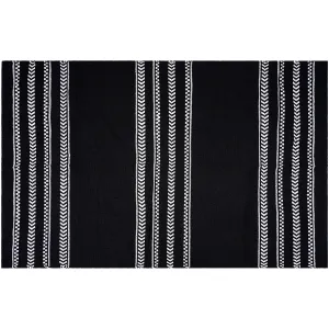 Szőnyeg fekete-fehér pamut, 60 x 90 cm