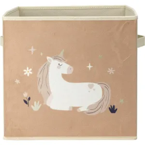Unicorn dream gyerek textil doboz bézs,32 x 32 x 30 cm