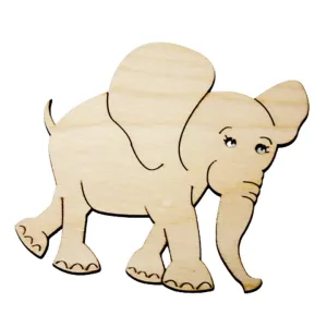 Poháralátét / Állatmotívum:elefánt (fa termékek furnérból)