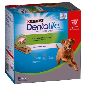 2x18db Pu2xrina Dentalife kutyasnack Nagy testű kutyáknak napi fogápoláshoz 25% árengedménnyel