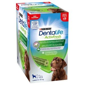 2x18db Purina Dentalife Active Fresh snack nagy termetű kutyáknak napi fogápoláshoz 25% árengedménnyel