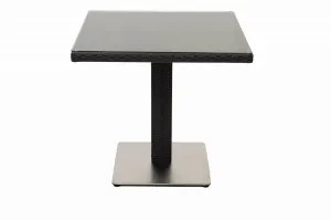 Kerti rattan asztal GINA 80x80 cm-es (fekete) #1347617
