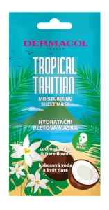 Dermacol Hidratáló textilmaszk kókuszvízzel és tiaré virágokkal Tropical Tahitian (Moisturizing Sheet Mask)