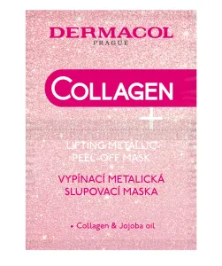 Dermacol Pihentető lehúzható maszk kollagénnel Collagen Plus (Lifting Metallic Peel-Off Mask) 2 x 7,5 ml