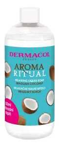 Dermacol Relaxáló folyékony szappan brazil kókuszdió Aroma Ritual Brazil kókusz (Relaxing Liquid Soap) - utántöltő 500 ml