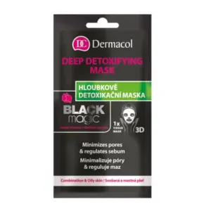 Dermacol Textil mély méregtelenítő maszk Black Magic (Deep Detoxifying Mask) 15 ml