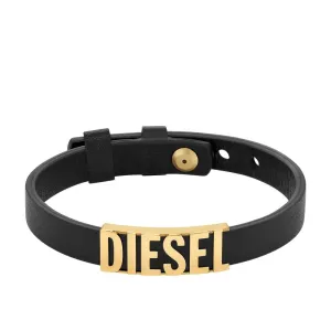 Diesel Fekete bőr karkötő DX1440710